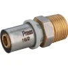 Raccordo dritto a pressare per multistrato 1/2`` M x 16 mm
