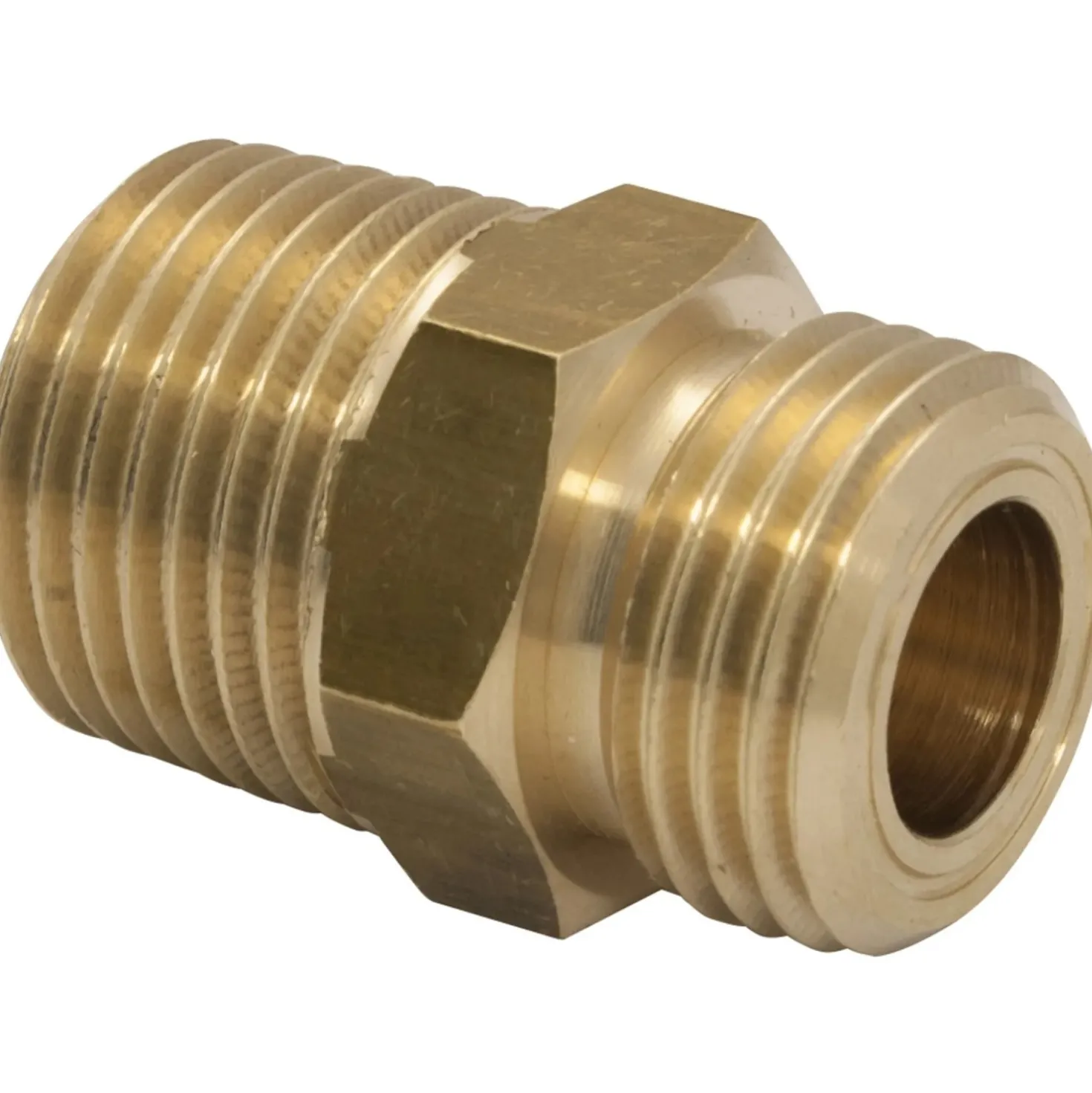 Raccordo in ottone con filettatura destra/sinistra