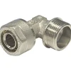 Raccordo multistrato a gomito maschio Ø 1/2 x 16 mm