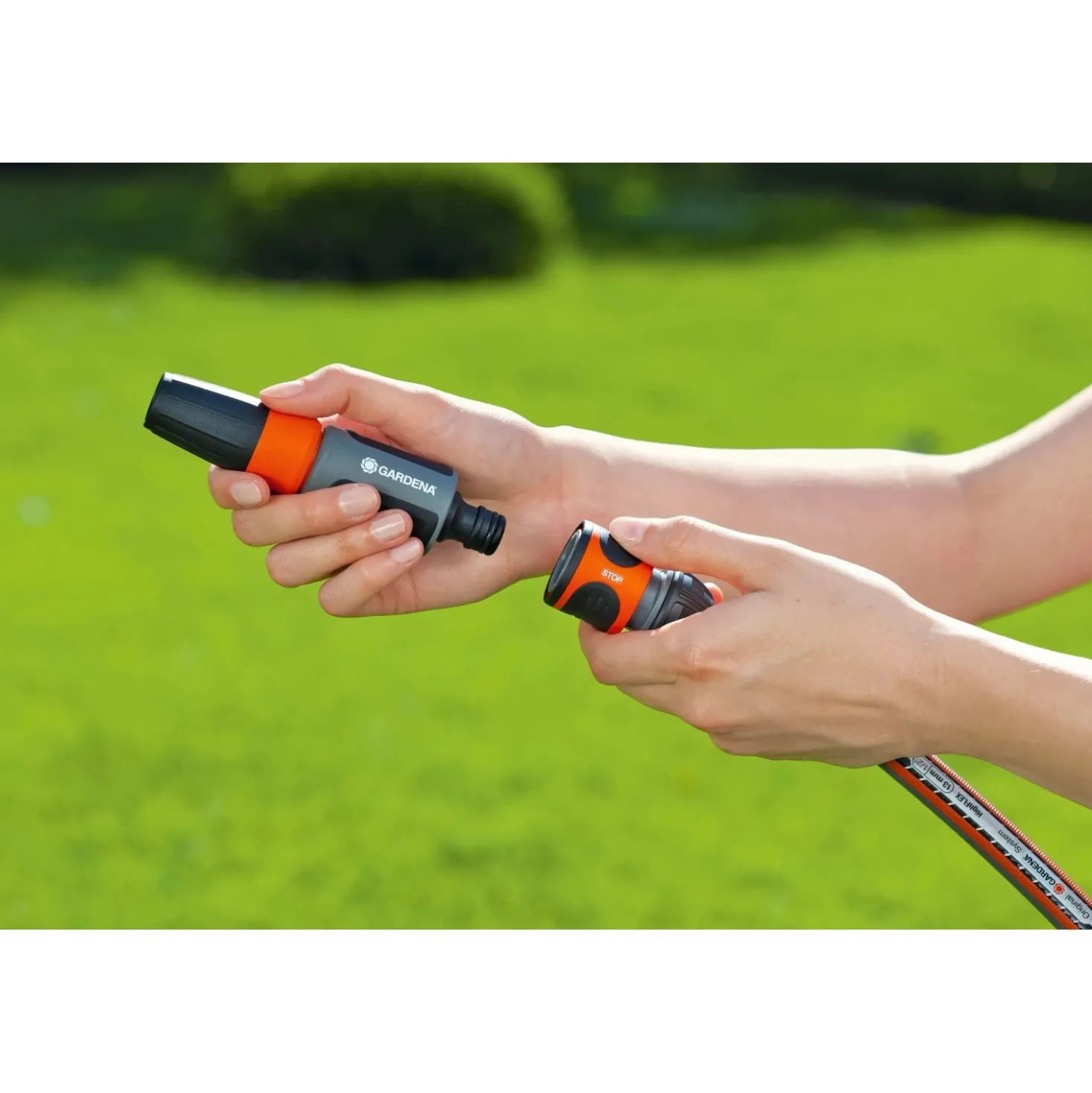 Raccordo portagomma Gardena Acqua-Stop per tubi da 19 mm (3/4")