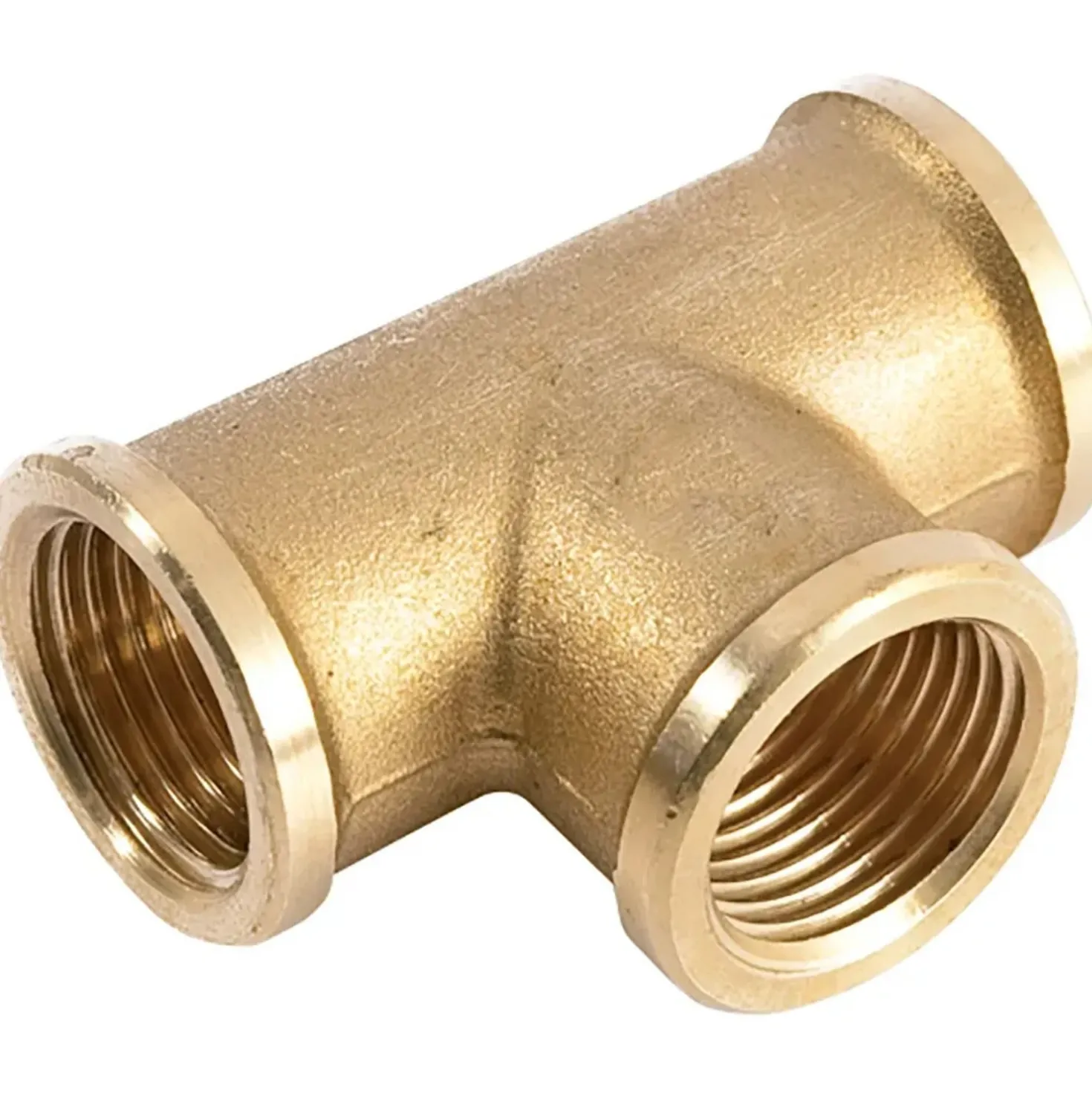 Raccordo "T" in ottone giallo 1/2" FFF