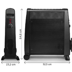 Radiatore elettrico Romeo con elemento in Mica 1500 W nero