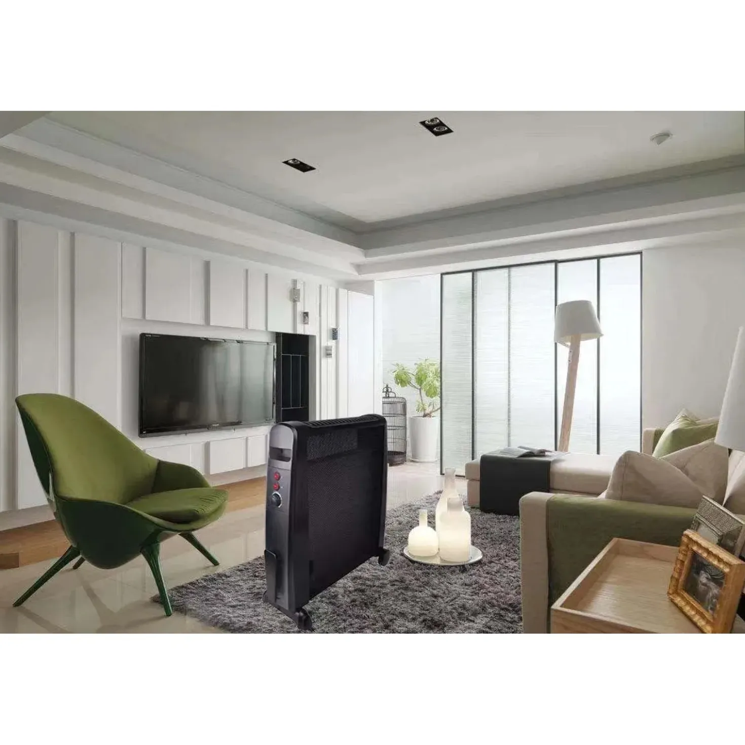 Radiatore elettrico Romeo con elemento in Mica 1500 W nero