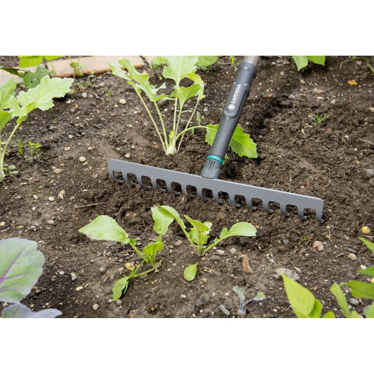 Rastrello Gardena NatureLine Larghezza 36 cm manico in legno