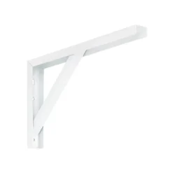 Reggimensola in acciaio con profilo a "U" bianca 400 x 180 x 30 mm