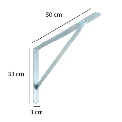 Reggimensola in acciaio 500x330x30x4 mm galvanizzata