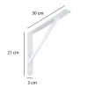 Reggimensola in acciaio 210x300x30x4 mm bianco opaco