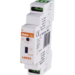 Relè luce 16 A 230 V~ per guida DIN, 1 modulo grigio
