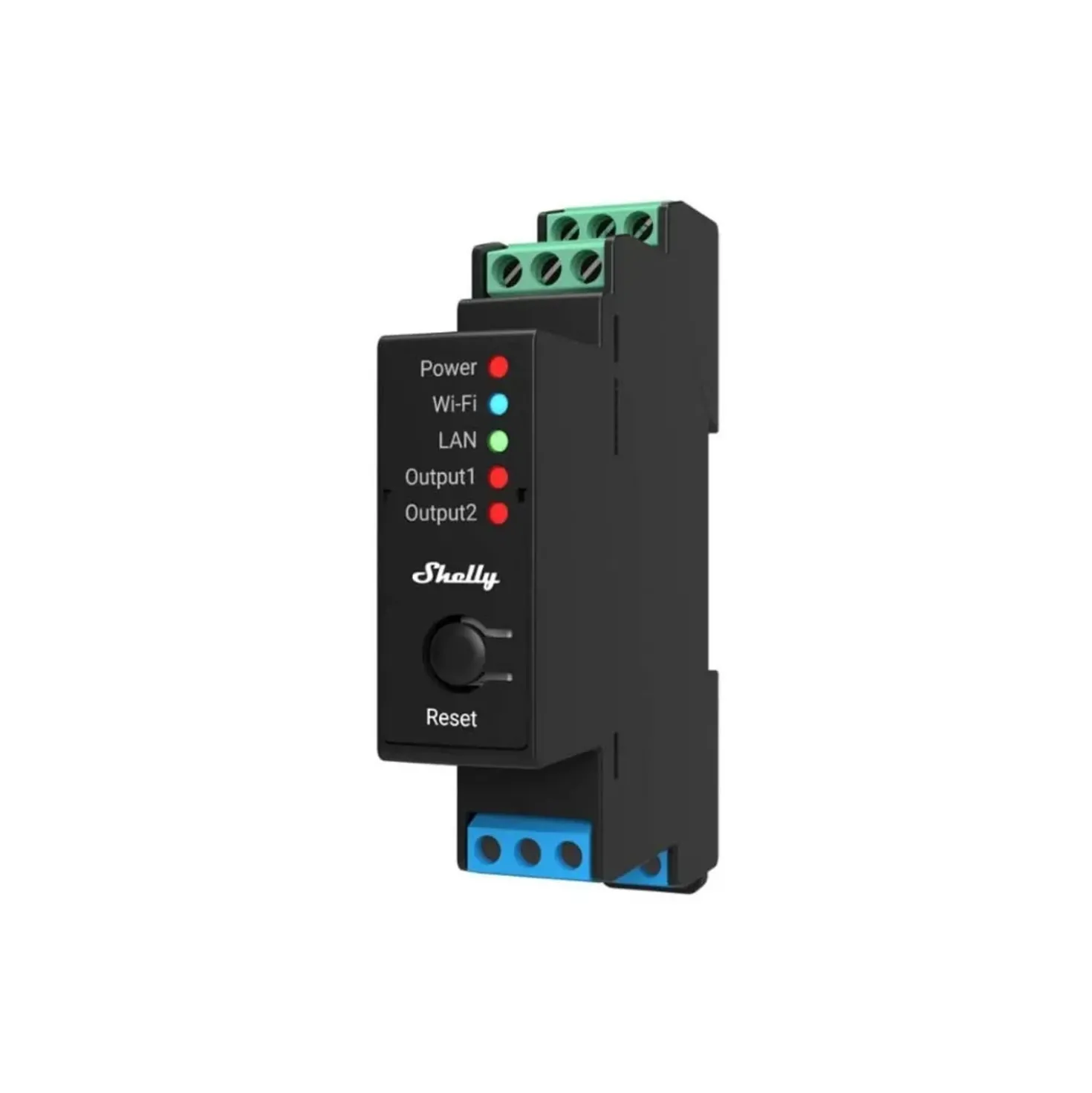 Relè Smart Home Wifi LAN Bluetooth Shelly Pro 2PM 2 Canali barra DIN