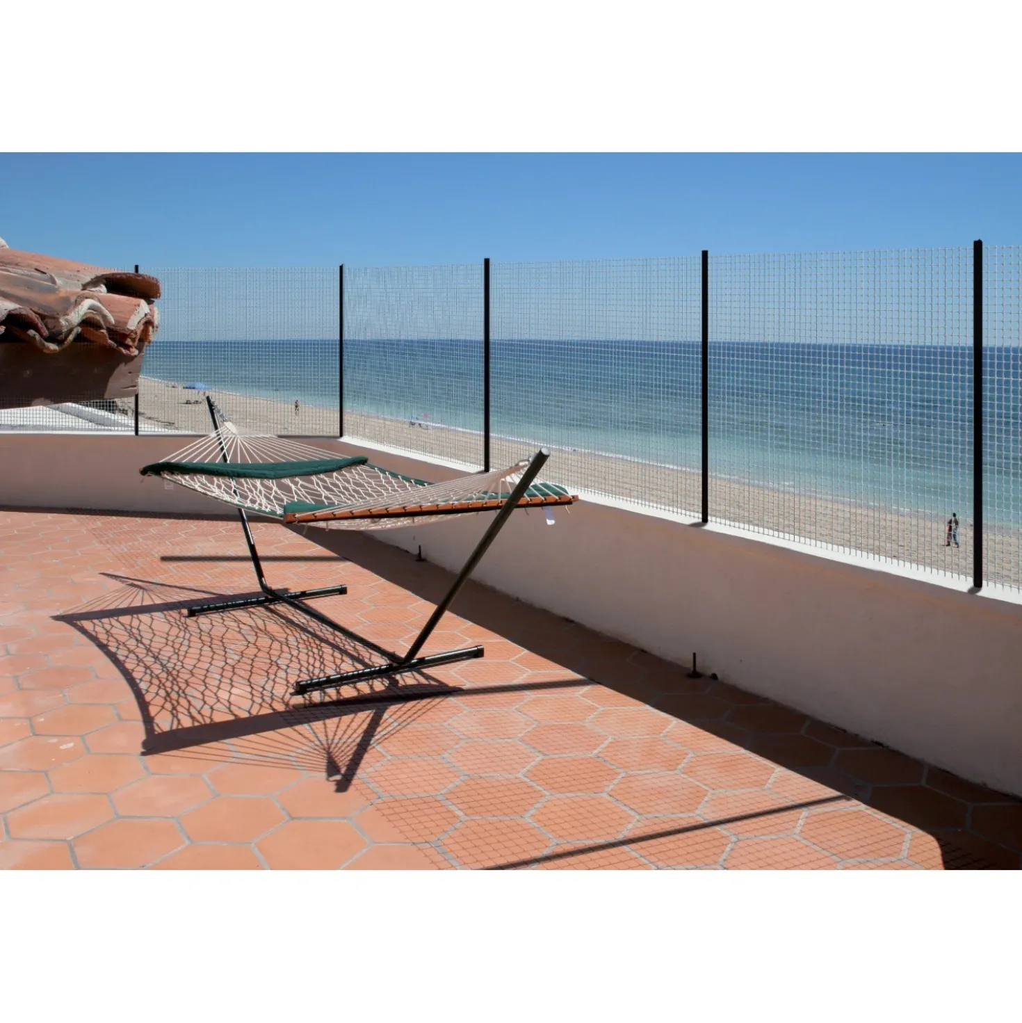 Rete da recinzione in plastica Millenium 1x10 m argento