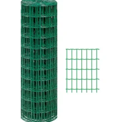 Rete elettrosaldata zincata plastificata 25x1,2 m verde