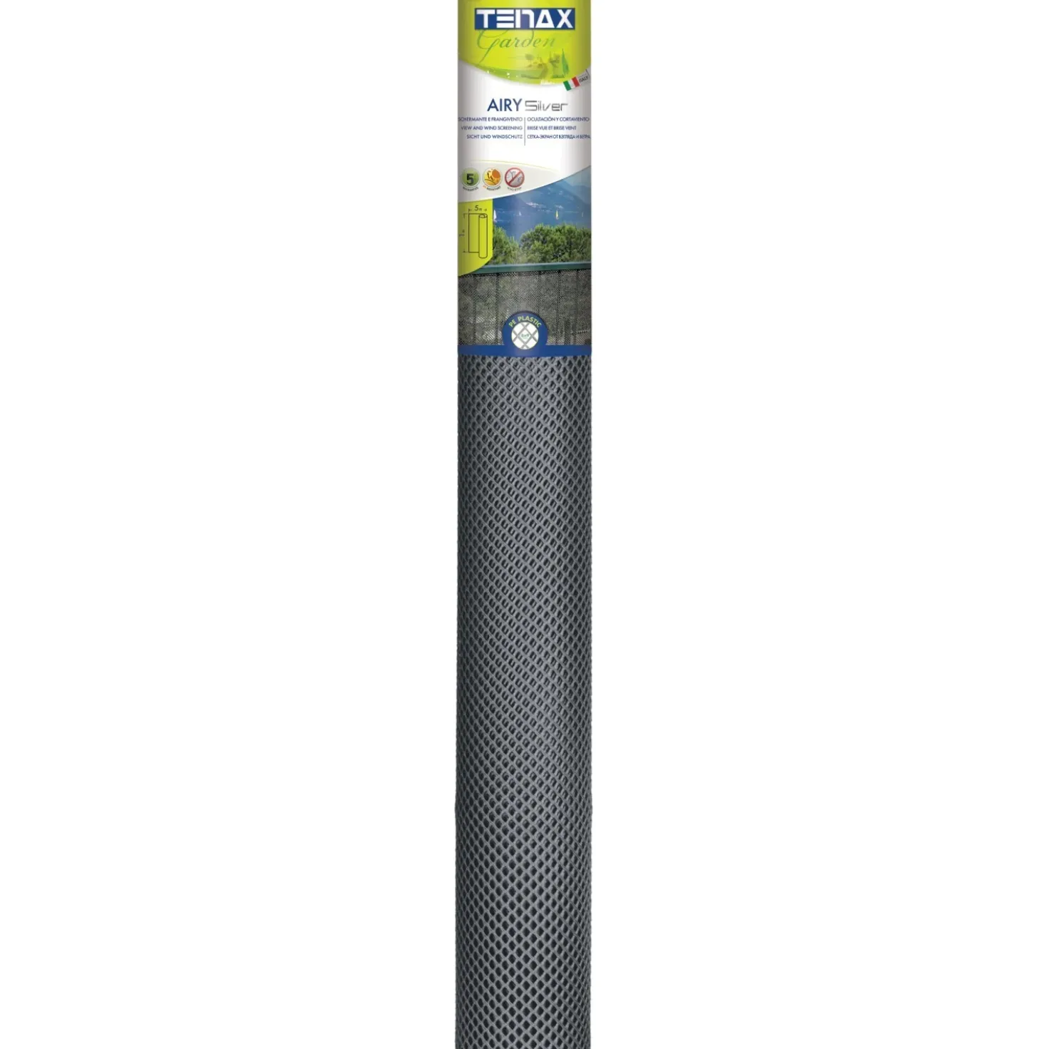 Rete ombreggiante Airy H 1 x L 5 m argento