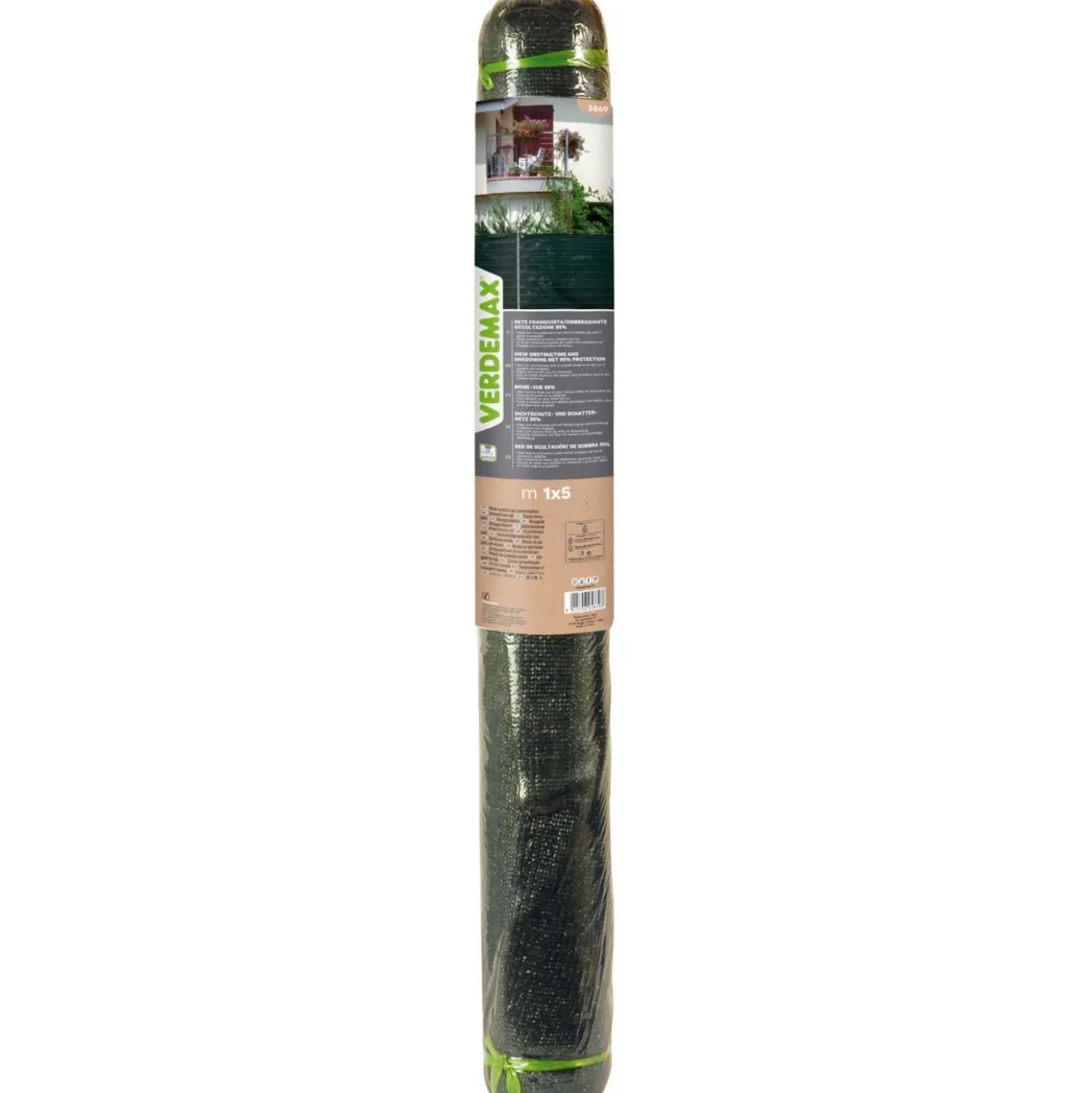 Rete ombreggiante H 1 x L 5 m verde