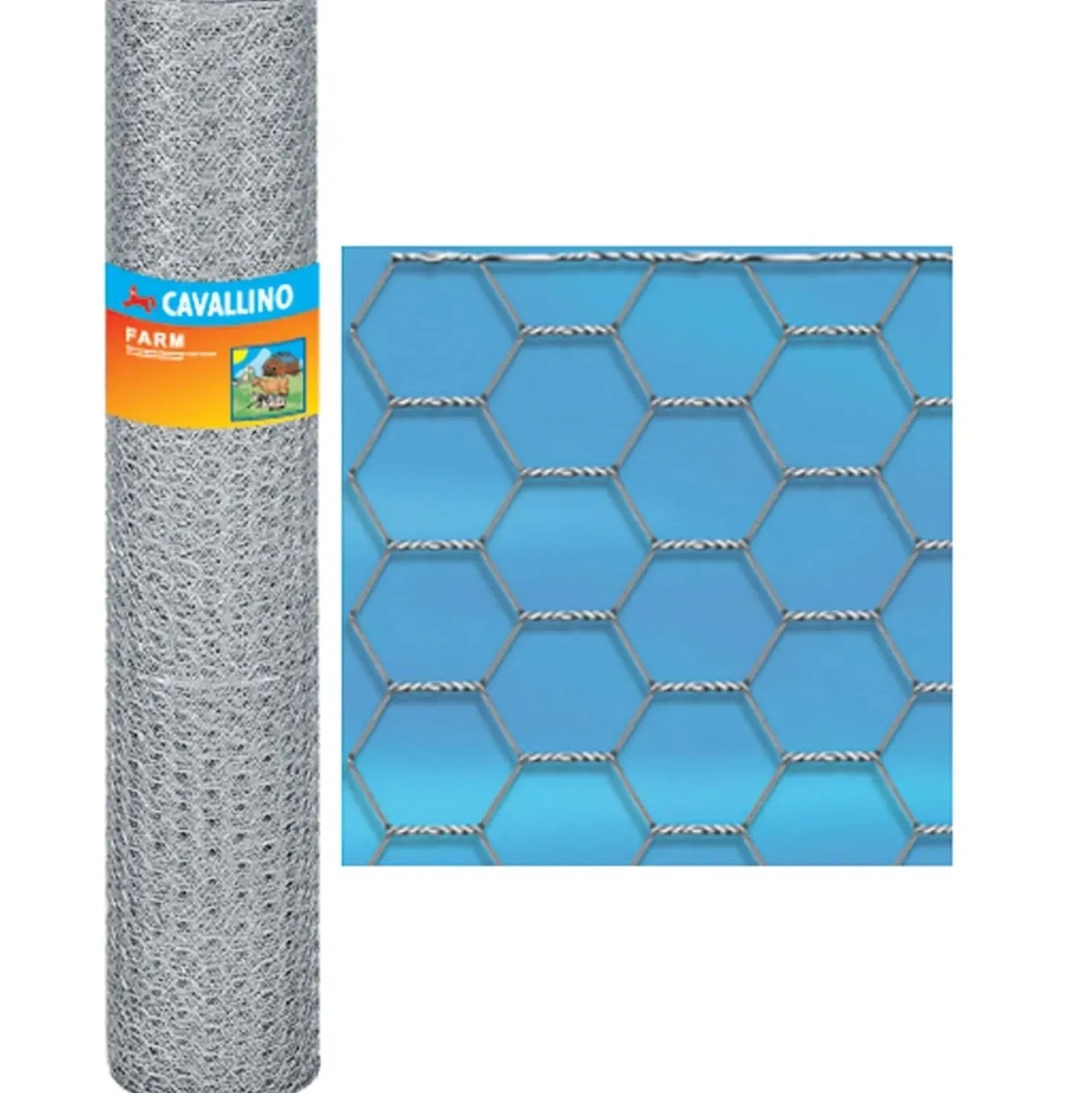 Rete zincata 10x0.5 m grigio