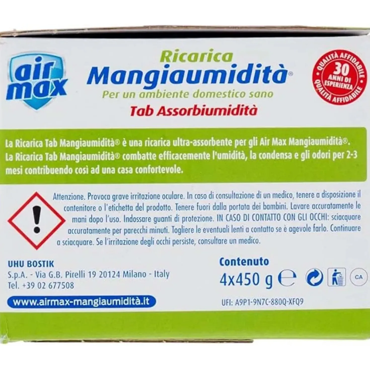 Ricarica Tab assorbiumidità Neutra 4x450 g
