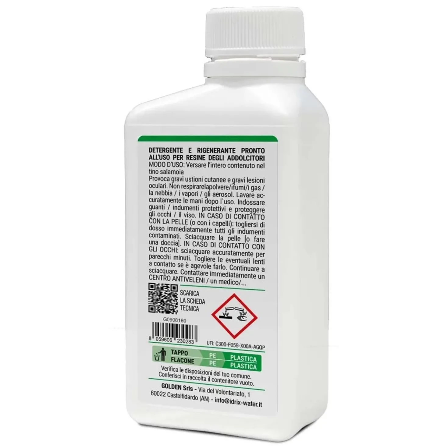 Rigenerante resine IDRIX per addolcitori 250 ml