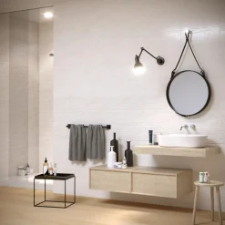 Rivestimento in bicottura Lithos bianco 20x50 cm 1,6 m²