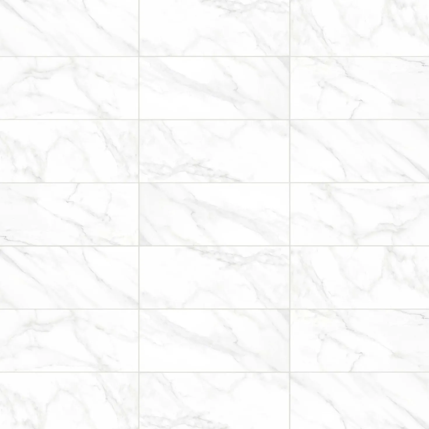 Rivestimento in bicottura New Marble bianco 25x60 cm 1,5 m²