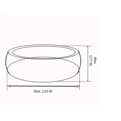 Rivestimento in legno esagonale abete massiccio Ø180-205