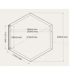 Rivestimento in legno esagonale abete massiccio Ø180-185