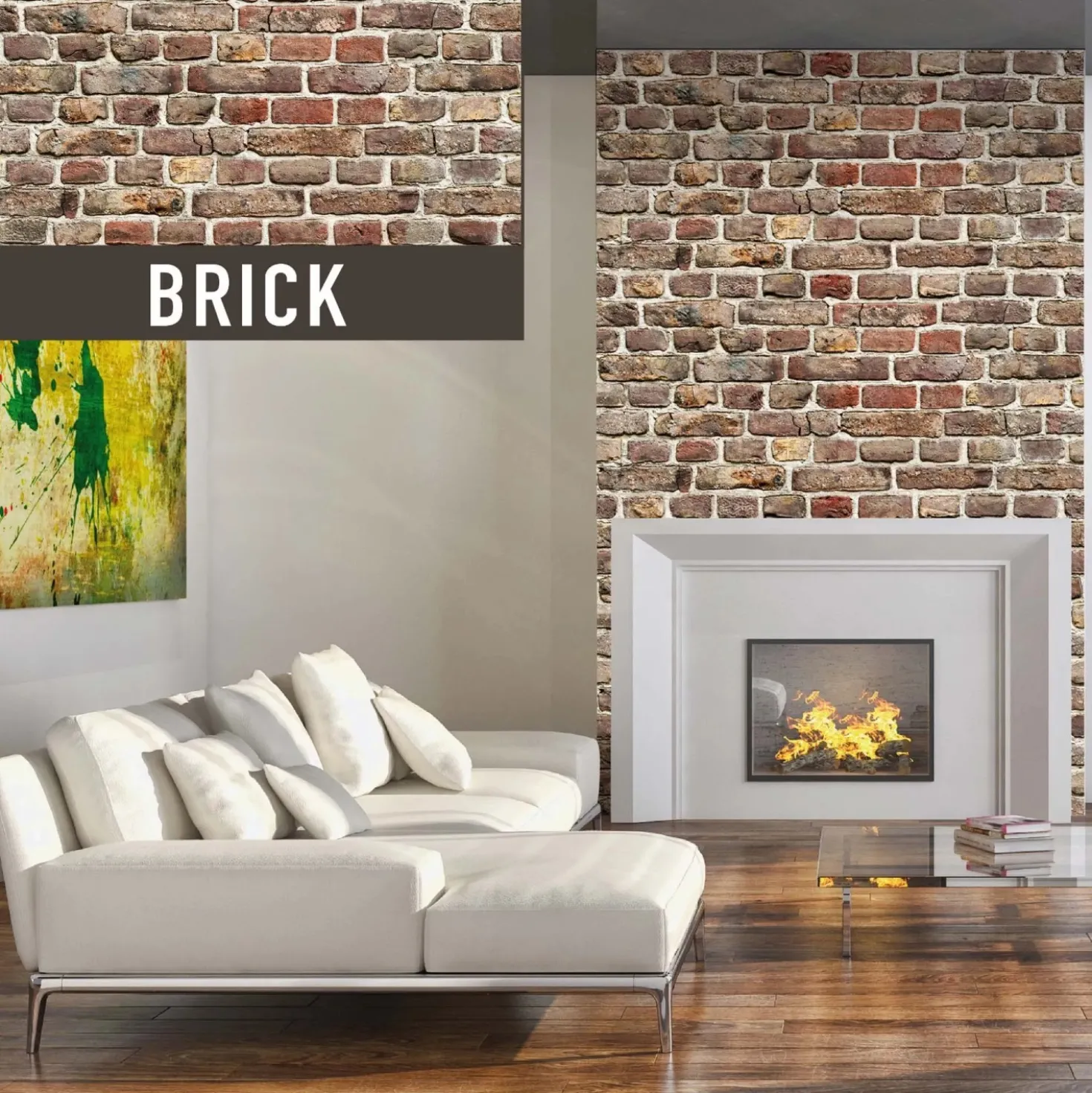 Rivestimento in polipropilene Plastonda Decor Brick 50x100 cm 0,5 m²