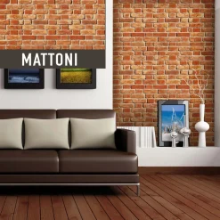 Rivestimento in polipropilene Plastonda Decor Mattoni 50x100 cm 0,5 m²