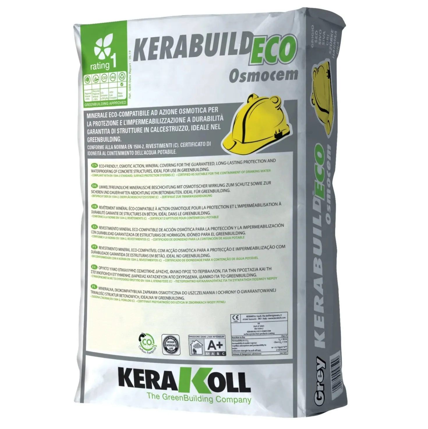 Rivestimento minerale Kerakoll Kerabuild Eco Osmocem 25 kg