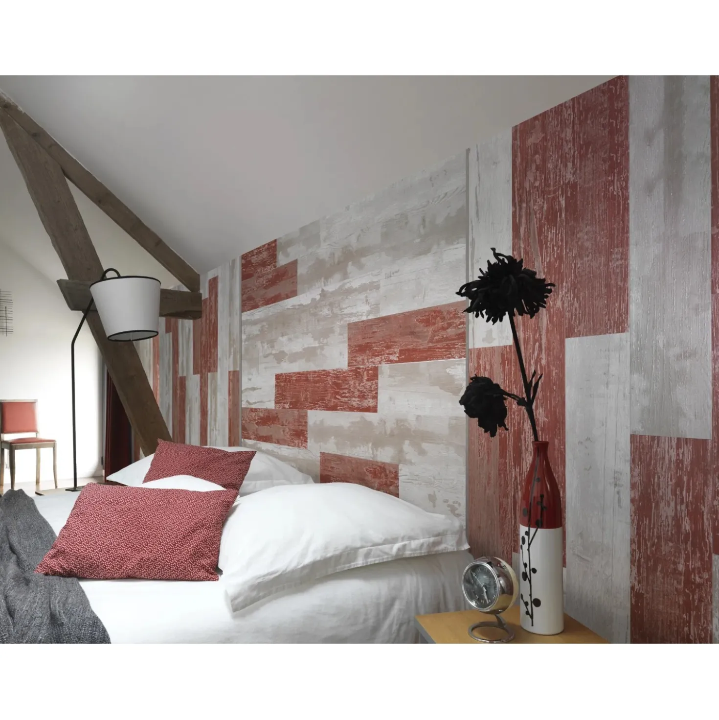 Rivestimento murale decorativo Cabane rosso