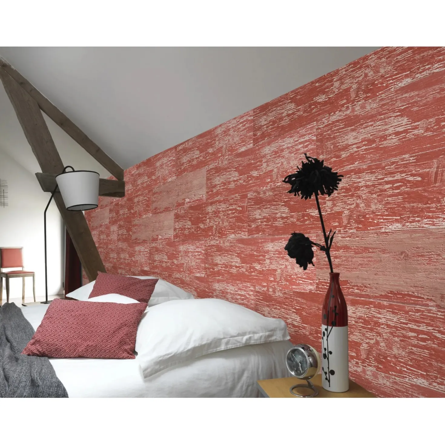 Rivestimento murale decorativo Cabane rosso
