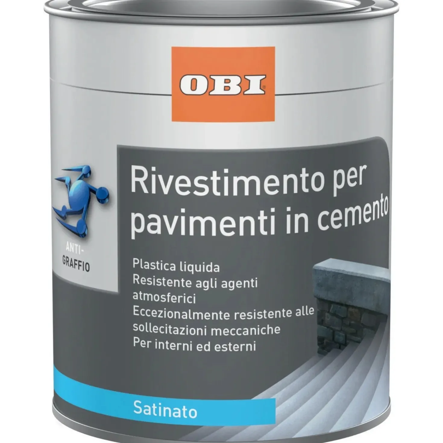 Rivestimento per pavimenti in calcestruzzo opaco Grigio pietra 750 ml ca 8 m²