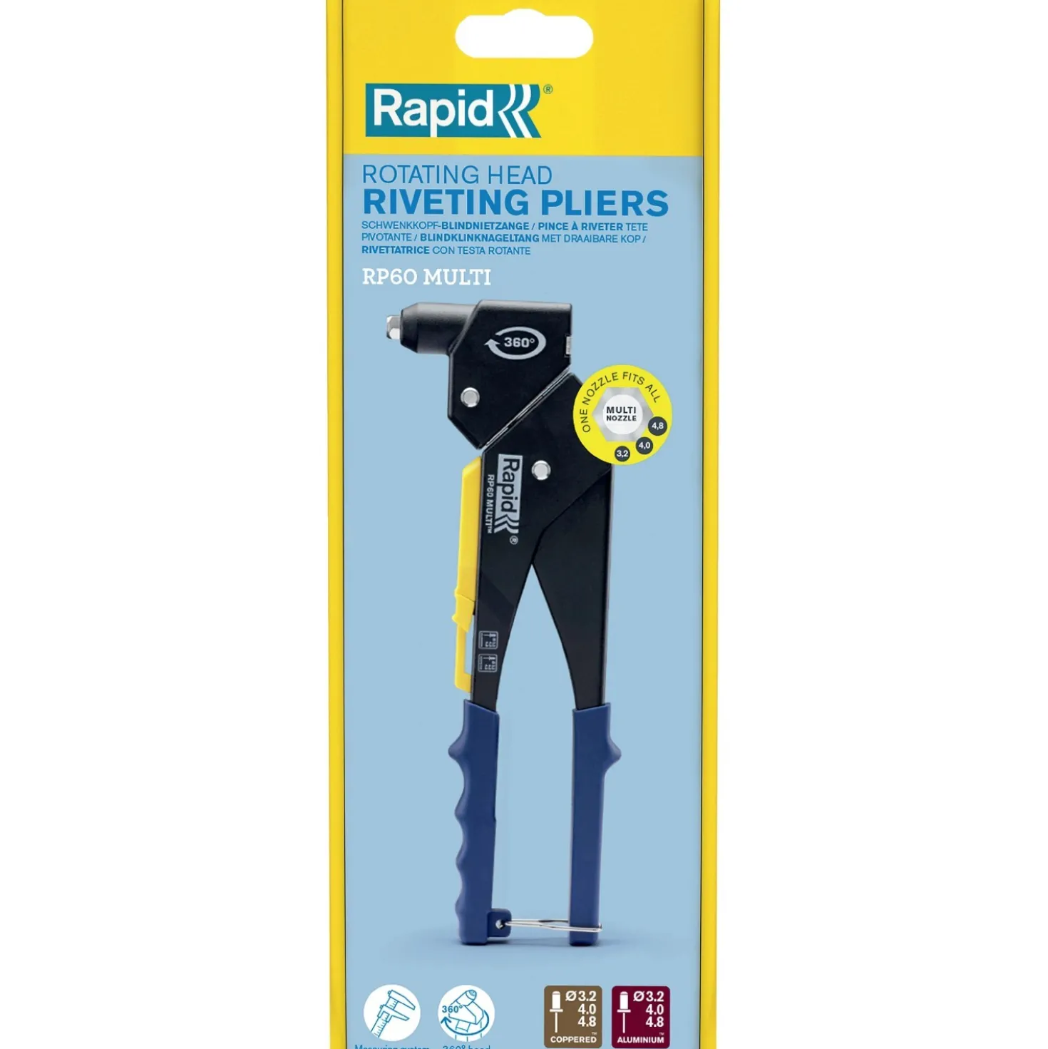 Rivettatrice Rapid RP60 MULTI con testa rotante