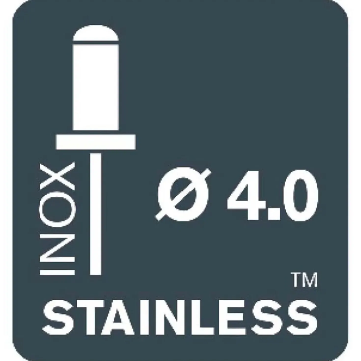 Rivetti Rapid Acciaio INOX Ø4.0 x 14 mm Conf. da 50 Pezzi e Punta Trapano incl