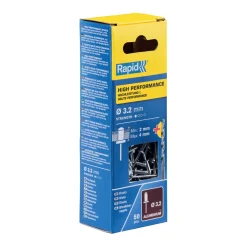 Rivetti Rapid Alte Prestazioni Ø3.2 x 8 mm Conf. da 50 pz e Punta Trapano incl