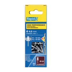 Rivetti Rapid Alte Prestazioni Ø4.0 x 18 mm Conf. da 50 pz e Punta Trapano incl