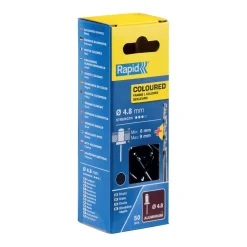 Rivetti Rapid Nero Ø4,8 x 12 mm Confezione da 50 Pezzi