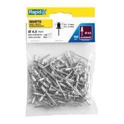 Rivetti Rapid Standard Ø4.0 x 8 mm Confezione da 100 Pezzi