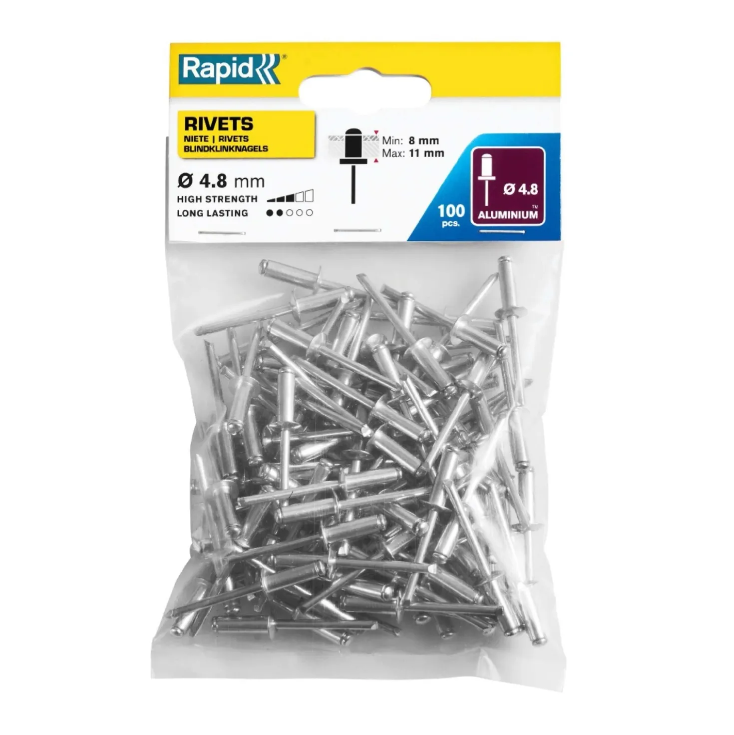 Rivetti Rapid Standard Ø4.8 x 14 mm Confezione da 100 Pezzi