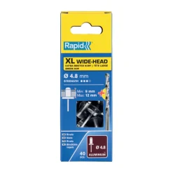Rivetti Rapid XL Ø4.8 x 16 mm Confezione da 40 Pezzi e Punta del Trapano Inclusa