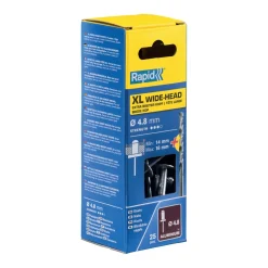 Rivetti Rapid XL Ø4.8 x 20 mm Confezione da 25 Pezzi e Punta del Trapano Inclusa