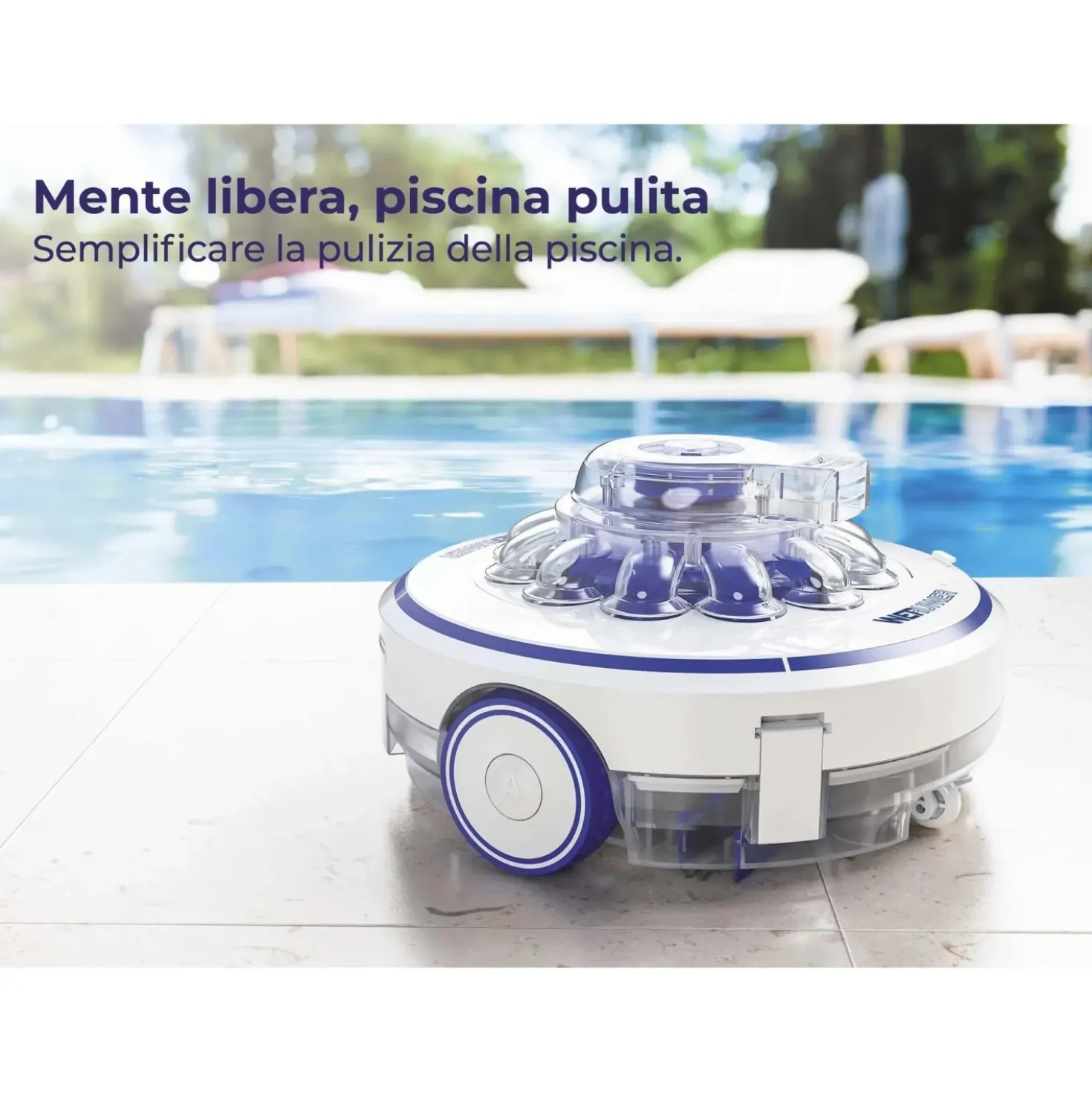 Robot elettrico a batteria per piscine Wet Runner Gre 26,6 W