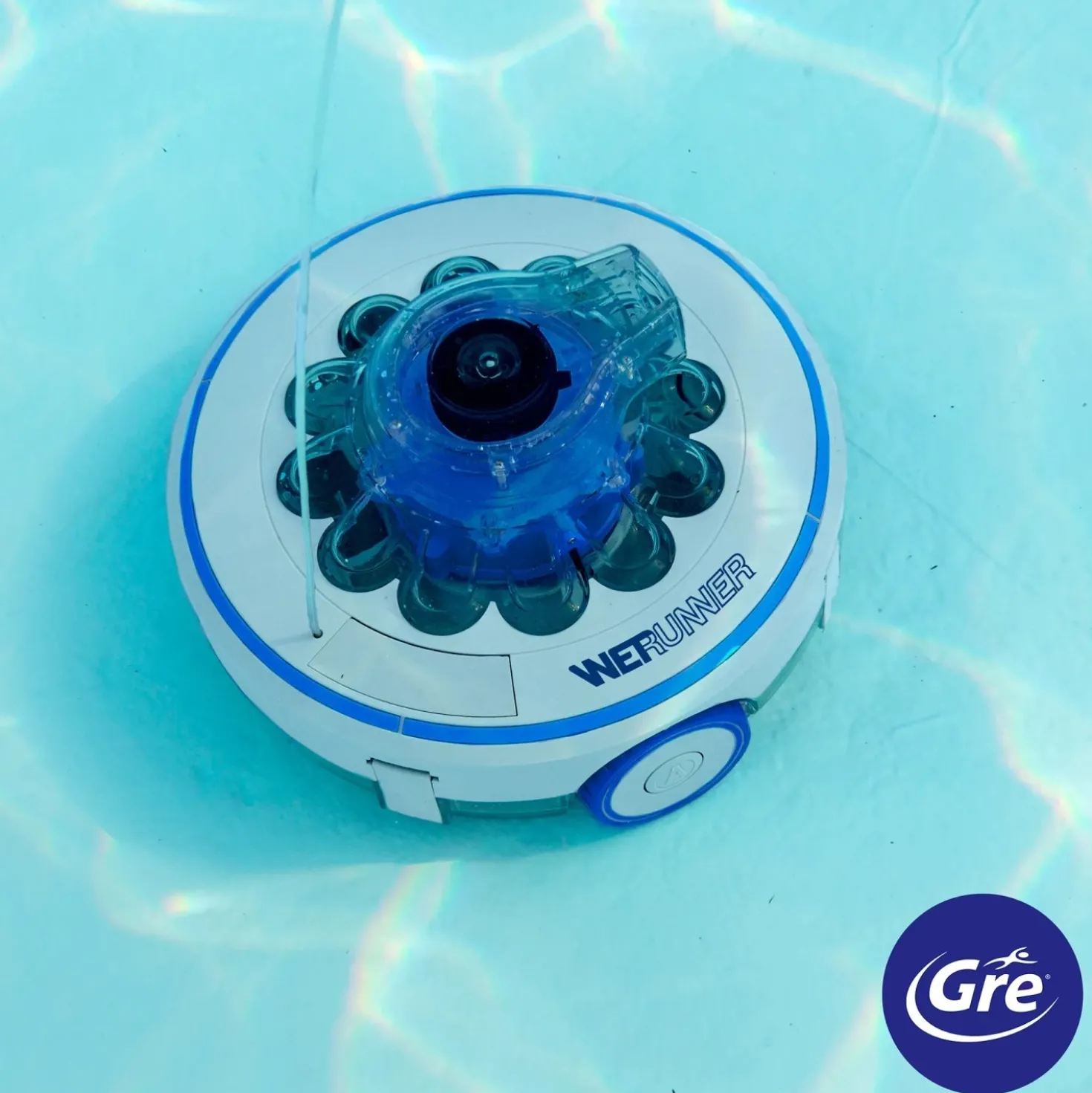 Robot elettrico a batteria per piscine Wet Runner Gre 26,6 W