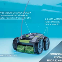 Robot pulitore per piscina Zodiac Vortex GV 5220 150 W