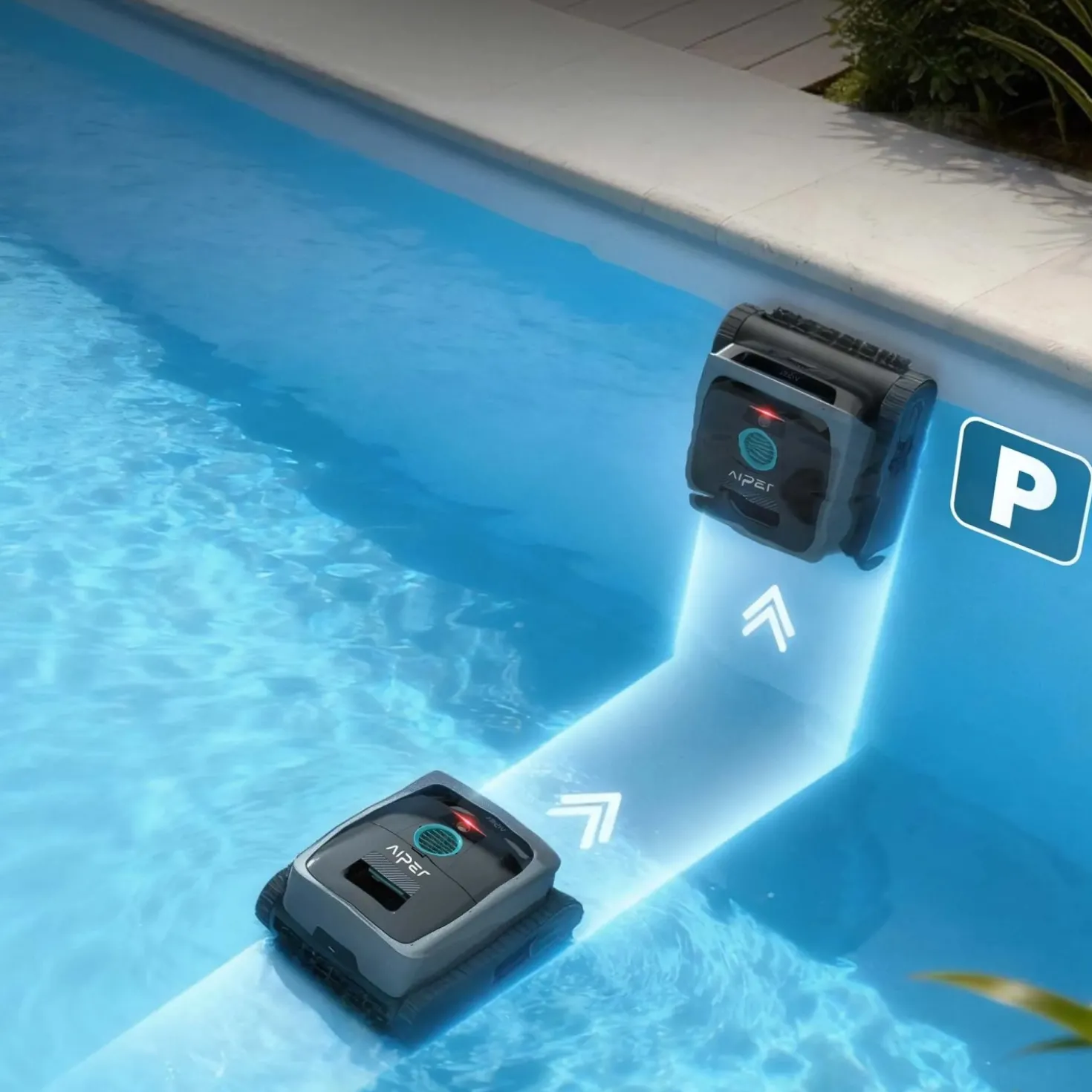 Robot pulitore piscina interrata Aiper Scuba S3 senza fili 18,1m³/h fino a 150m²