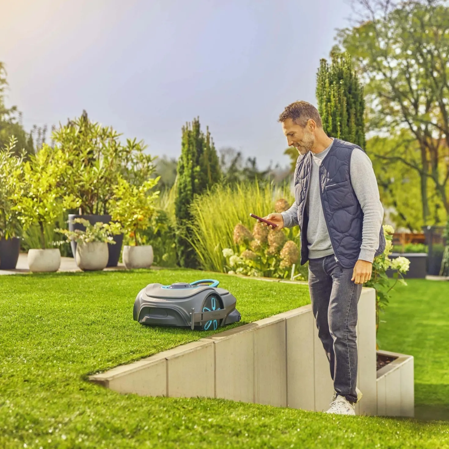Robot tagliaerba a batteria Gardena Sileno Free Set Smart Wi-Fi 600 m²