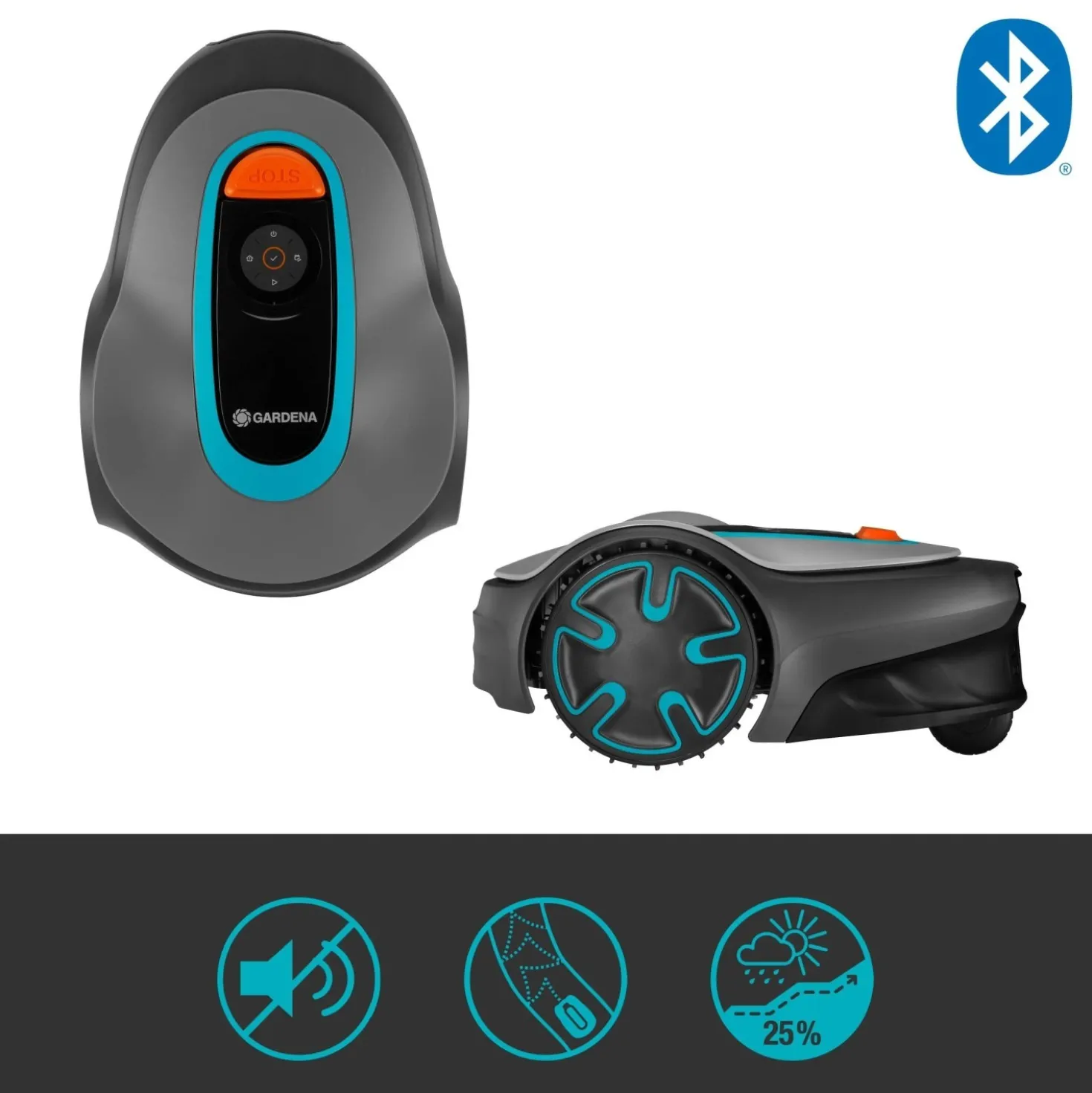 Robot tagliaerba a batteria Gardena Sileno Minimo Bluetooth 500 m²
