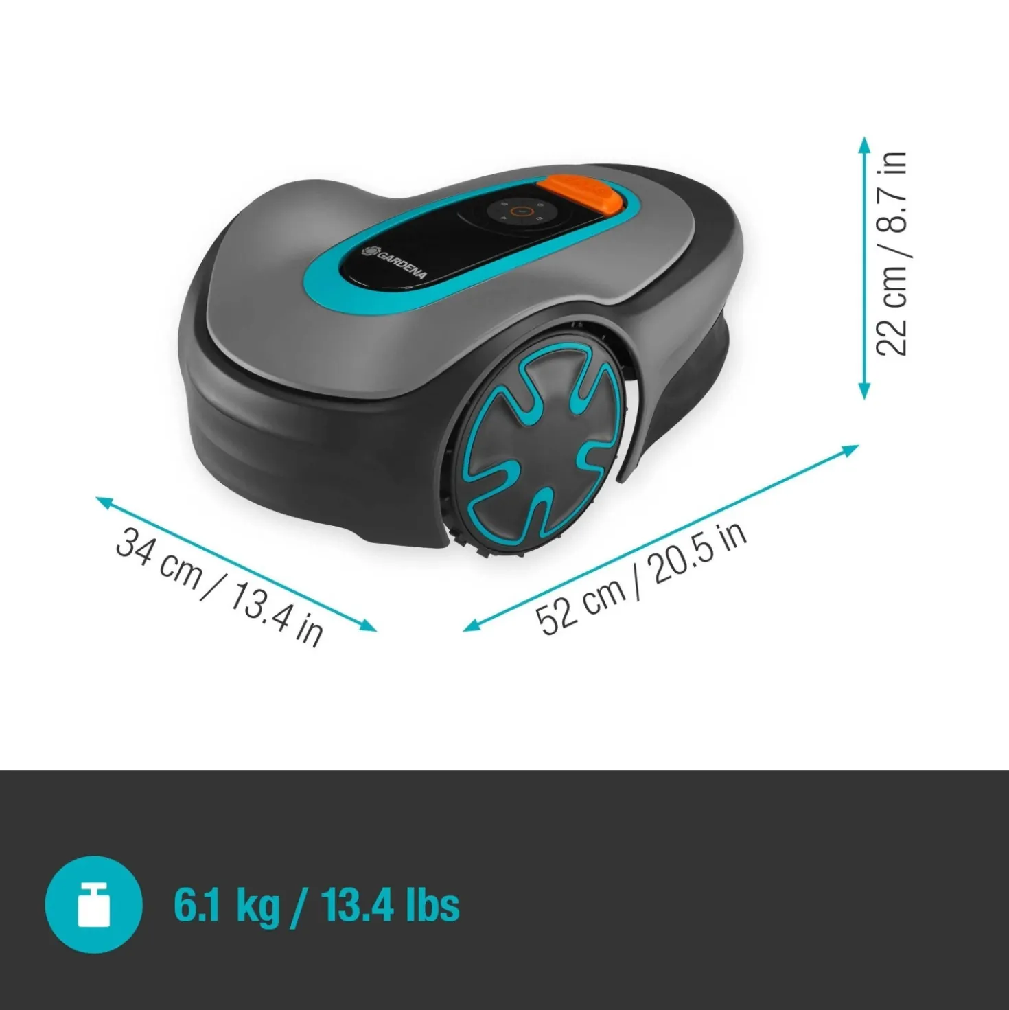 Robot tagliaerba a batteria Gardena Sileno Minimo Bluetooth 500 m²