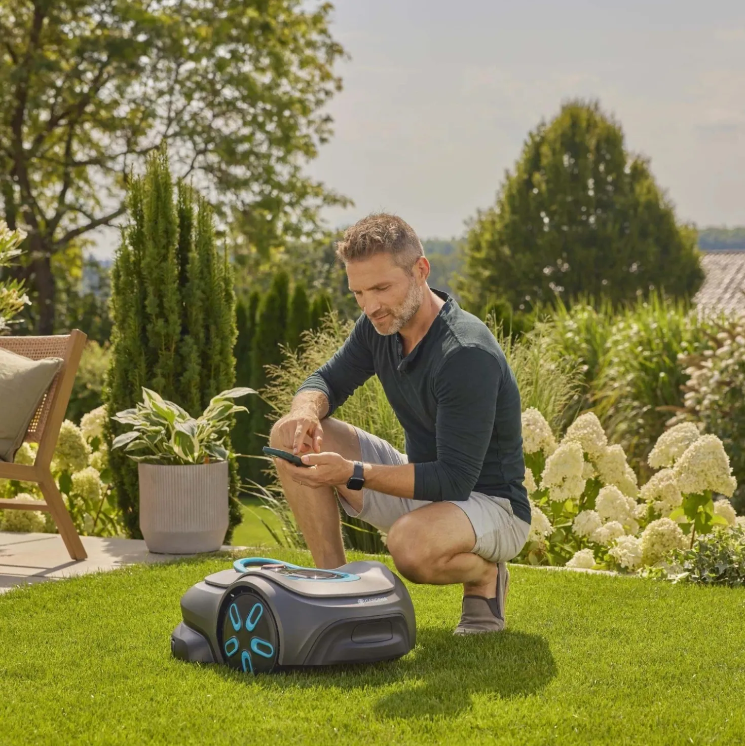 Robot tagliaerba a batteria Gardena Sileno Max 1200 m²