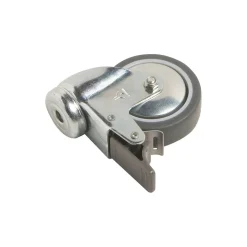 Rotella sterzante foro posteriore bloccaggio e cuscinetto radente Ø75mm 50kg