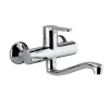Rubinetto cucin monoc. lavello a muro linea blu cromo