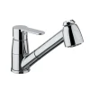 Rubinetto cucina monoc. lavello con doccia estraibile linea blu cromo
